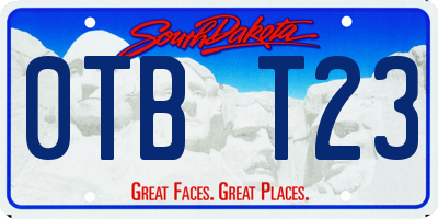 SD license plate 0TBT23