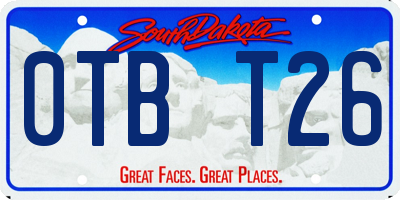 SD license plate 0TBT26