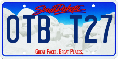 SD license plate 0TBT27