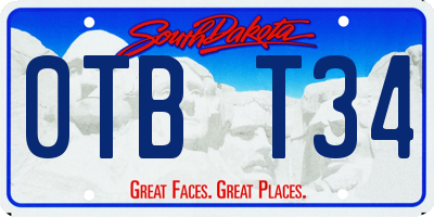 SD license plate 0TBT34