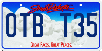 SD license plate 0TBT35