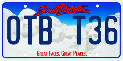SD license plate 0TBT36