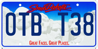 SD license plate 0TBT38