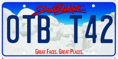 SD license plate 0TBT42