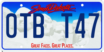 SD license plate 0TBT47