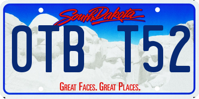 SD license plate 0TBT52