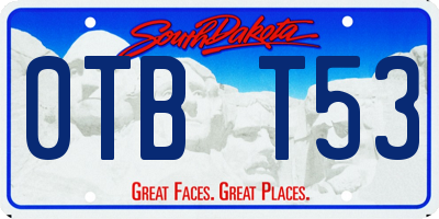 SD license plate 0TBT53