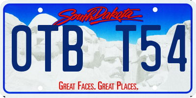SD license plate 0TBT54