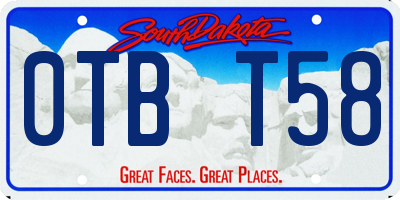 SD license plate 0TBT58