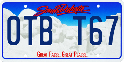 SD license plate 0TBT67