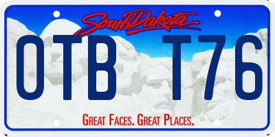 SD license plate 0TBT76