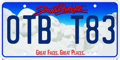 SD license plate 0TBT83