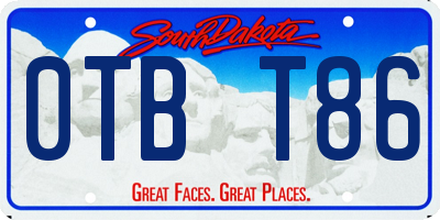 SD license plate 0TBT86