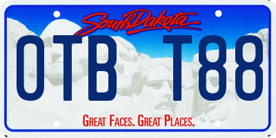 SD license plate 0TBT88