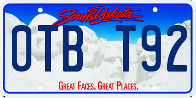 SD license plate 0TBT92