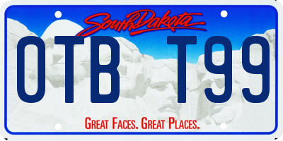 SD license plate 0TBT99
