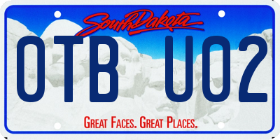 SD license plate 0TBU02