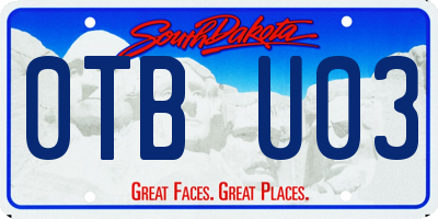 SD license plate 0TBU03