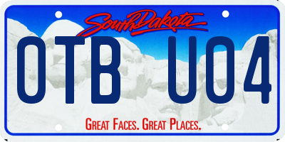 SD license plate 0TBU04