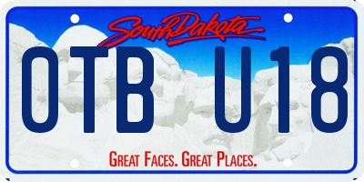 SD license plate 0TBU18