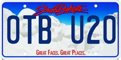 SD license plate 0TBU20