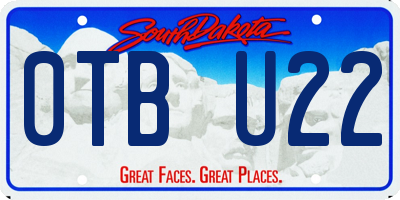 SD license plate 0TBU22