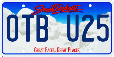 SD license plate 0TBU25