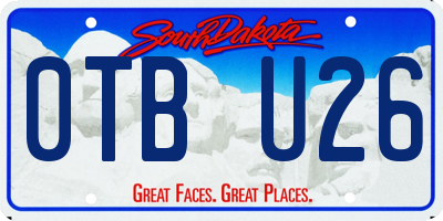 SD license plate 0TBU26