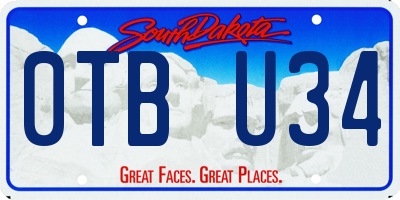 SD license plate 0TBU34
