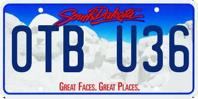 SD license plate 0TBU36