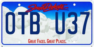 SD license plate 0TBU37