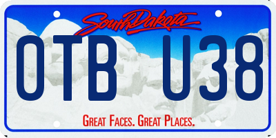 SD license plate 0TBU38
