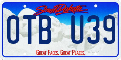 SD license plate 0TBU39
