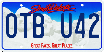 SD license plate 0TBU42