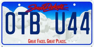 SD license plate 0TBU44