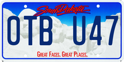 SD license plate 0TBU47