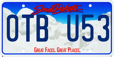 SD license plate 0TBU53
