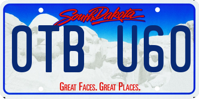 SD license plate 0TBU60