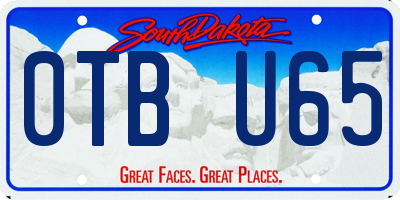 SD license plate 0TBU65