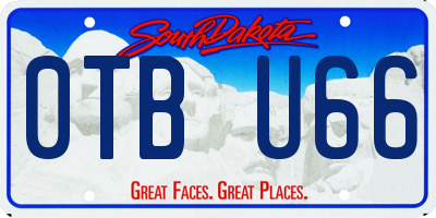 SD license plate 0TBU66