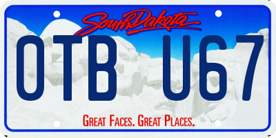 SD license plate 0TBU67