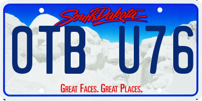 SD license plate 0TBU76