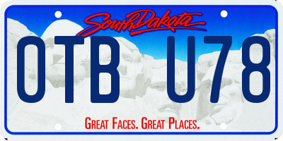 SD license plate 0TBU78