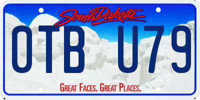 SD license plate 0TBU79