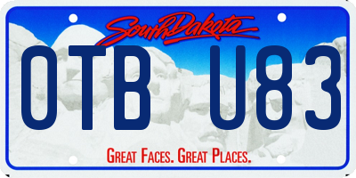 SD license plate 0TBU83