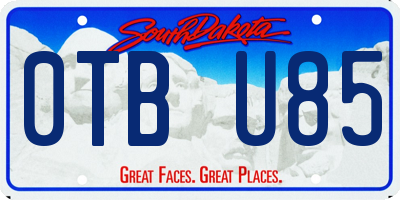 SD license plate 0TBU85