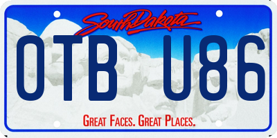SD license plate 0TBU86