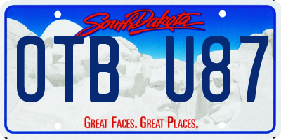 SD license plate 0TBU87