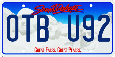 SD license plate 0TBU92