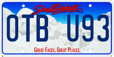 SD license plate 0TBU93